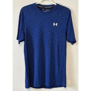 Under Armour Men's MD M M Blue Heathered Seamless Fitted T Shirt Tech